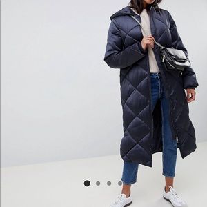 ASOS longline puffer jacket